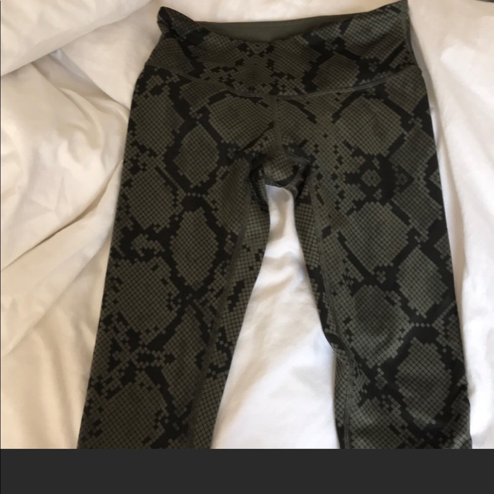 Lululemon snake print green leggings